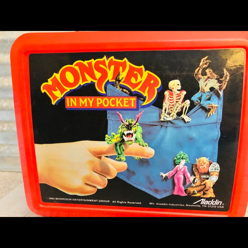 Monster in My Pocket Red 1990 ALADDIN Vintage Lunchbox